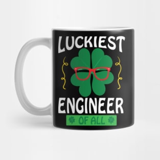 Sunglass Shamrock Luckiest Engineer Of All Happy St Patrick Mug